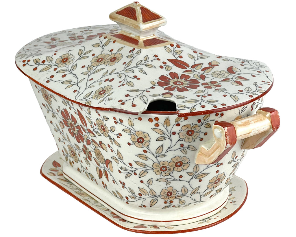 Antique Ridgways Persia Tureen Large Lidded w Under Plate - Poppy's Vintage Clothing