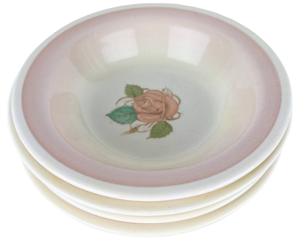 Vintage 1930s Susie Cooper Faded Pink Patricia Rose Dessert Bowl - Poppy's Vintage Clothing