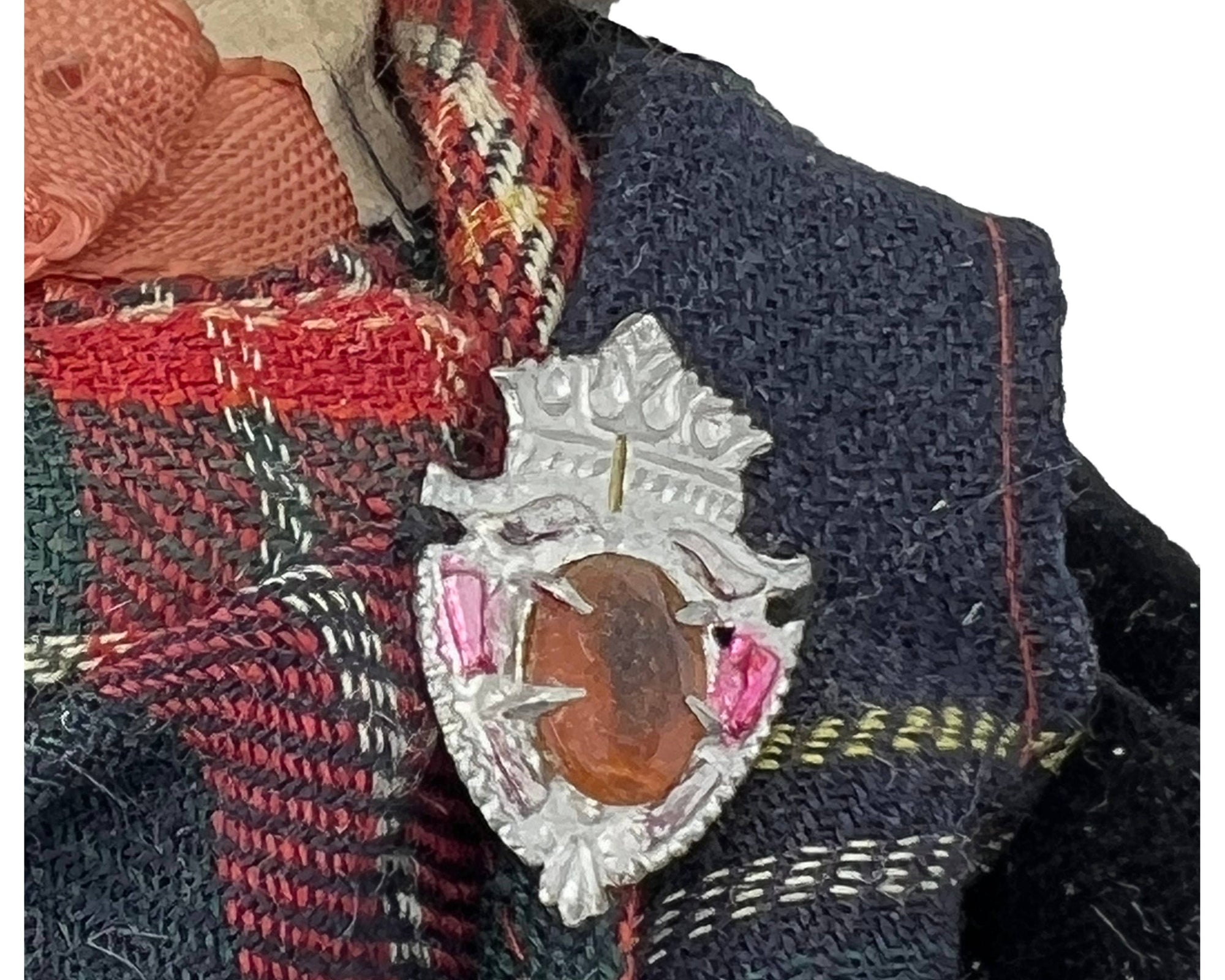 Antique Scottish Character Doll German Bisque Head Highland Dress 12 - Poppy's Vintage Clothing