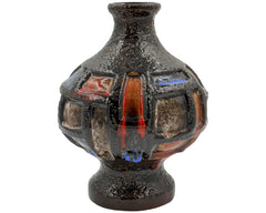 Mid Century Pottery Vase Maurice Chalvignac Quebec Canada - Poppy's Vintage Clothing