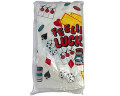 Vintage NIP 1990 Feeling Lucky Gambling Game Paper Table Cover Tablecloth 54 x 104 - Poppy's Vintage Clothing