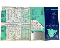 Vintage Quebecair Schedule April 29 1963 Quebec Airline - Poppy's Vintage Clothing