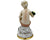 Antique Porcelain Putto Figurine Young Cherub Boy Holding Flowers - Poppy's Vintage Clothing