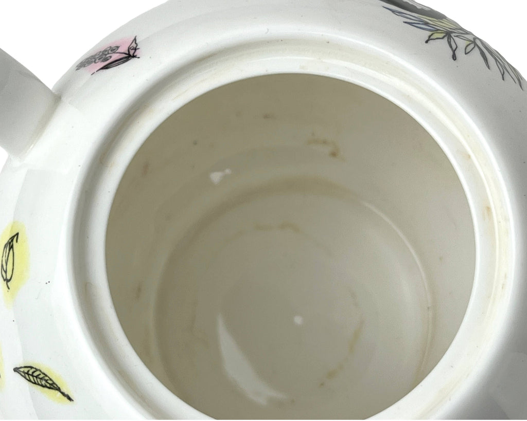 Vintage 1950s Foley Bone China Alice Pattern Teapot & 8 Cups Maureen Tanner - Poppy's Vintage Clothing