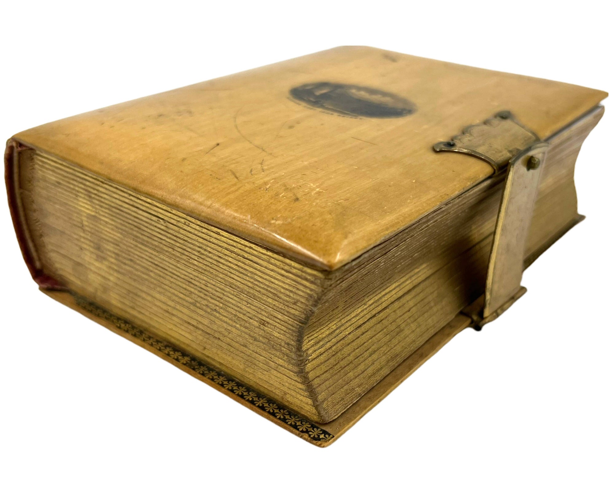 Antique Mauchline Ware Photo Album Niagara Cast Iron Railway Bridge 19 Photos + 10 Tintypes - Poppy's Vintage Clothing