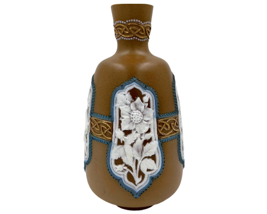Antique 1880s Doulton Lambeth Silicon Vase Mary Slater 6.5 - Poppy's Vintage Clothing