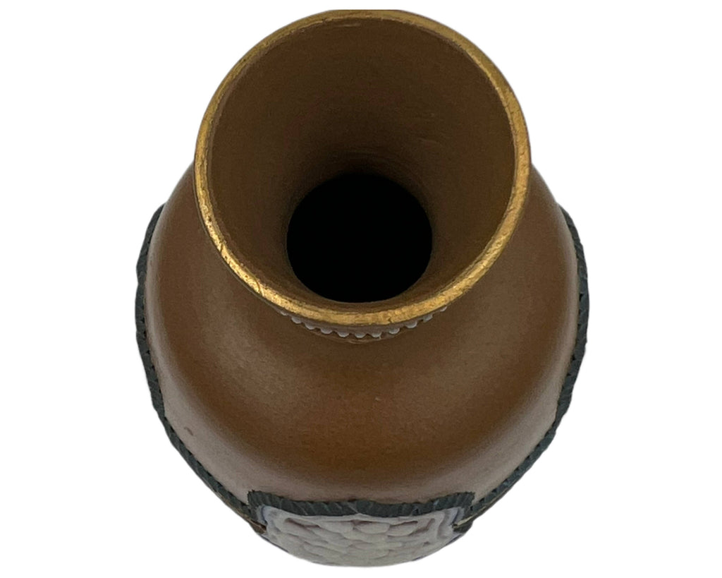 Antique 1880s Doulton Lambeth Silicon Vase Mary Slater 6.5 - Poppy's Vintage Clothing