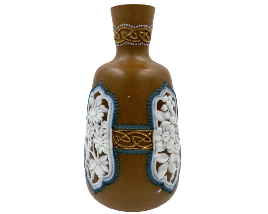 Antique 1880s Doulton Lambeth Silicon Vase Mary Slater 6.5 - Poppy's Vintage Clothing