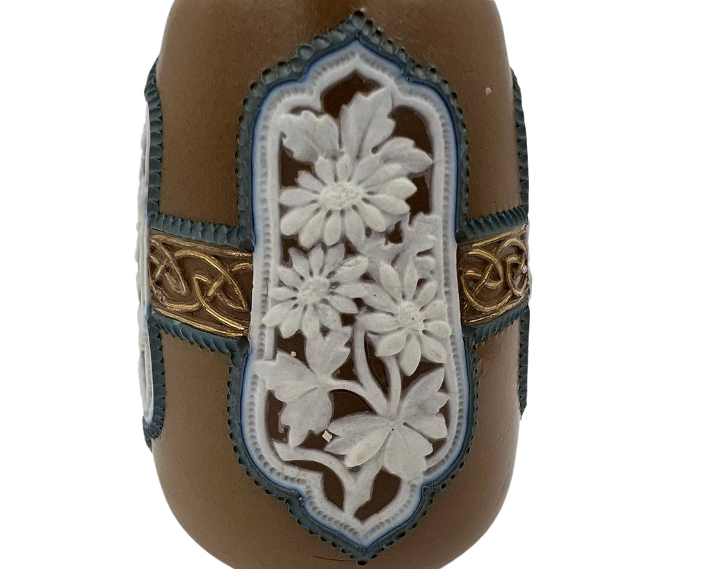 Antique 1880s Doulton Lambeth Silicon Vase Mary Slater 6.5 - Poppy's Vintage Clothing