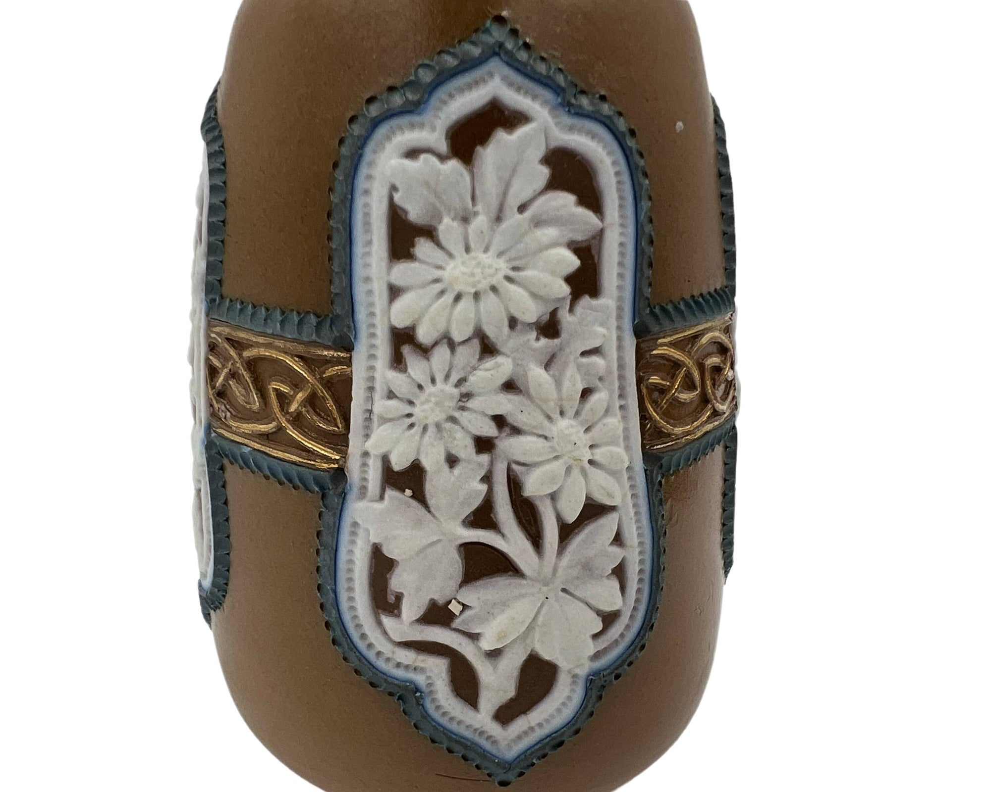 Antique 1880s Doulton Lambeth Silicon Vase Mary Slater 6.5 - Poppy's Vintage Clothing