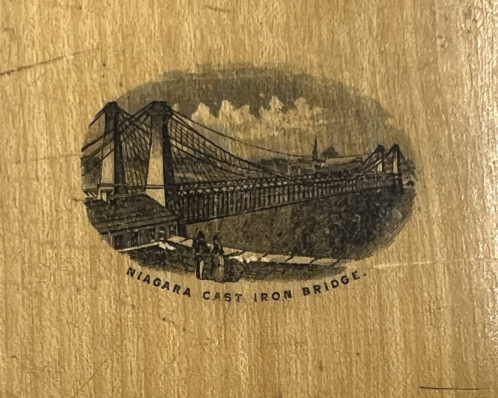 Antique Mauchline Ware Photo Album Niagara Cast Iron Railway Bridge 19 Photos + 10 Tintypes - Poppy's Vintage Clothing