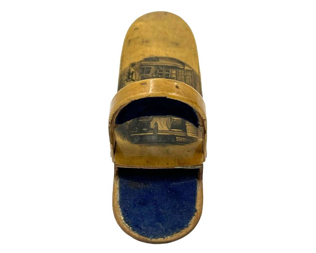 Antique Scottish Mauchline Ware Spectacles Case Robert Burns Cottage Alloway - Poppy's Vintage Clothing