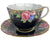 Vintage 1950s Paragon Bone China Cup & Saucer Tapestry Rose Black C 5459 - Poppy's Vintage Clothing