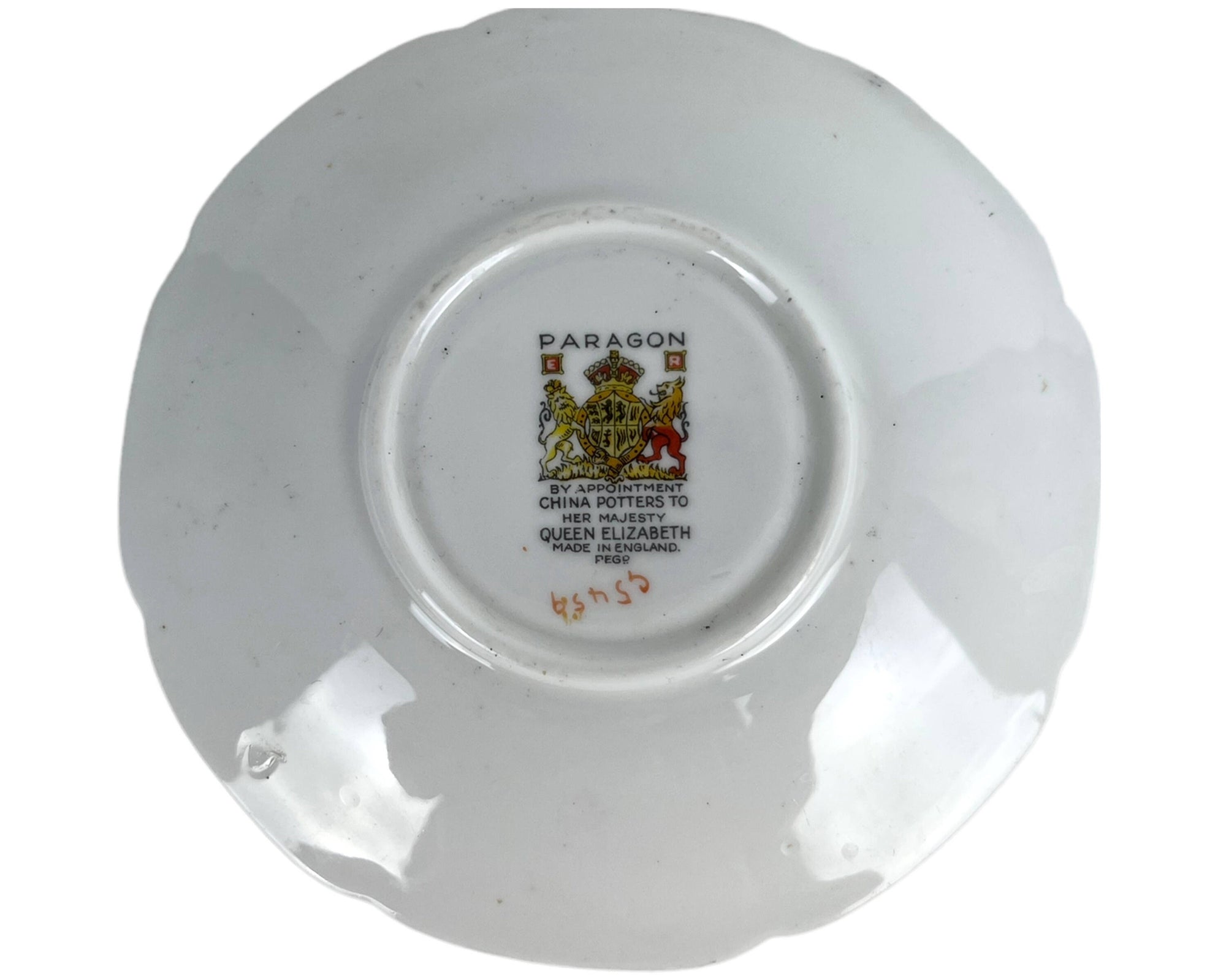 Vintage 1950s Paragon Bone China Cup & Saucer Tapestry Rose Black C 5459 - Poppy's Vintage Clothing