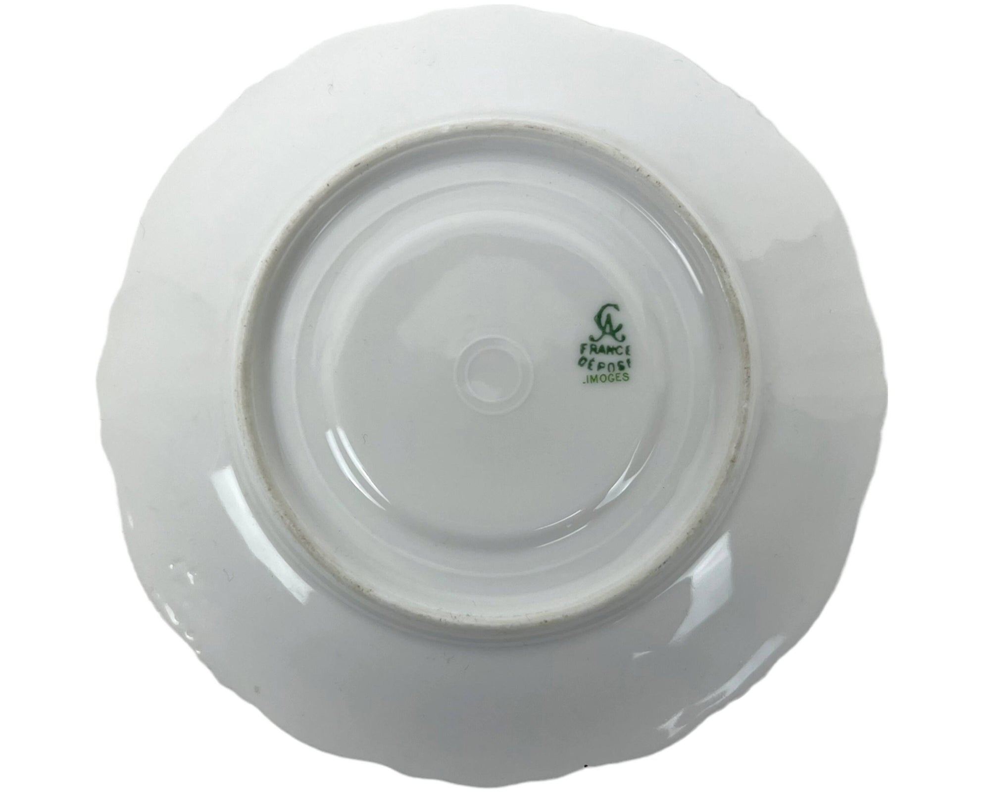 Antique Limoges Porcelain Cup and Saucer Hand Painted Flowers Charles Ahrenfeldt - Poppy's Vintage Clothing