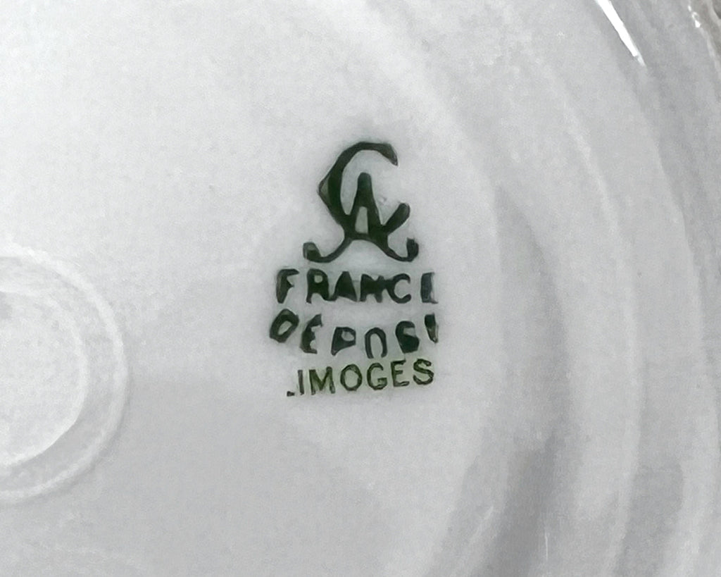 Antique Limoges Porcelain Cup and Saucer Hand Painted Flowers Charles Ahrenfeldt - Poppy's Vintage Clothing