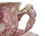 1940s Royal Winton Grimwades Pink Brocade Rose Cup & Saucer w Rosebud Flower Handle - Poppy's Vintage Clothing