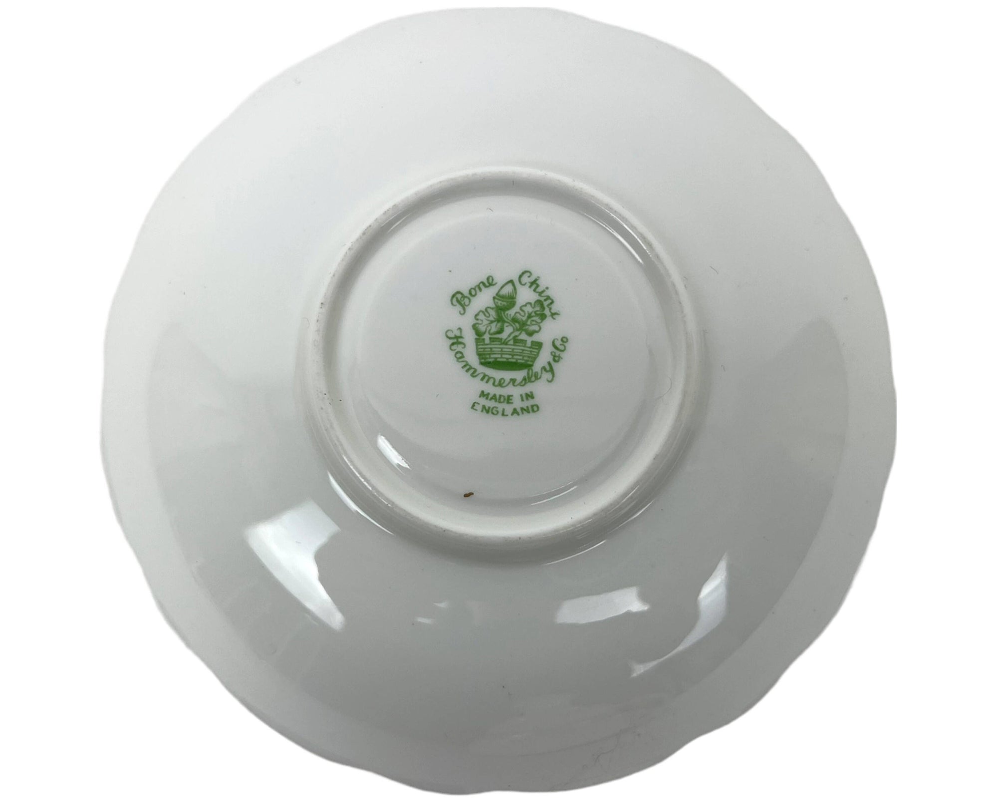 Vintage 1940s Hammersley Bone China Cup & Saucer Gold Floral and Turquoise 4897/5 - Poppy's Vintage Clothing