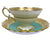 Vintage 1940s Hammersley Bone China Cup & Saucer Gold Floral and Turquoise 4897/5 - Poppy's Vintage Clothing