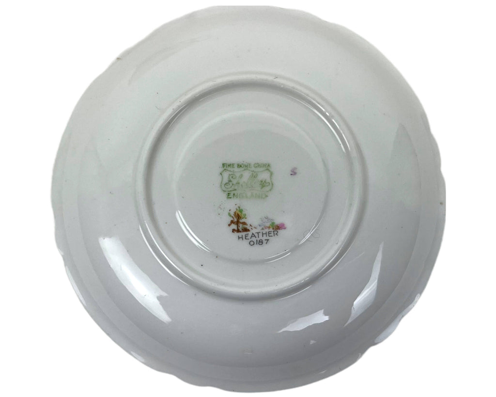 Vintage Shelley Bone China Cup & Saucer Heather Pattern 0187 - Poppy's Vintage Clothing