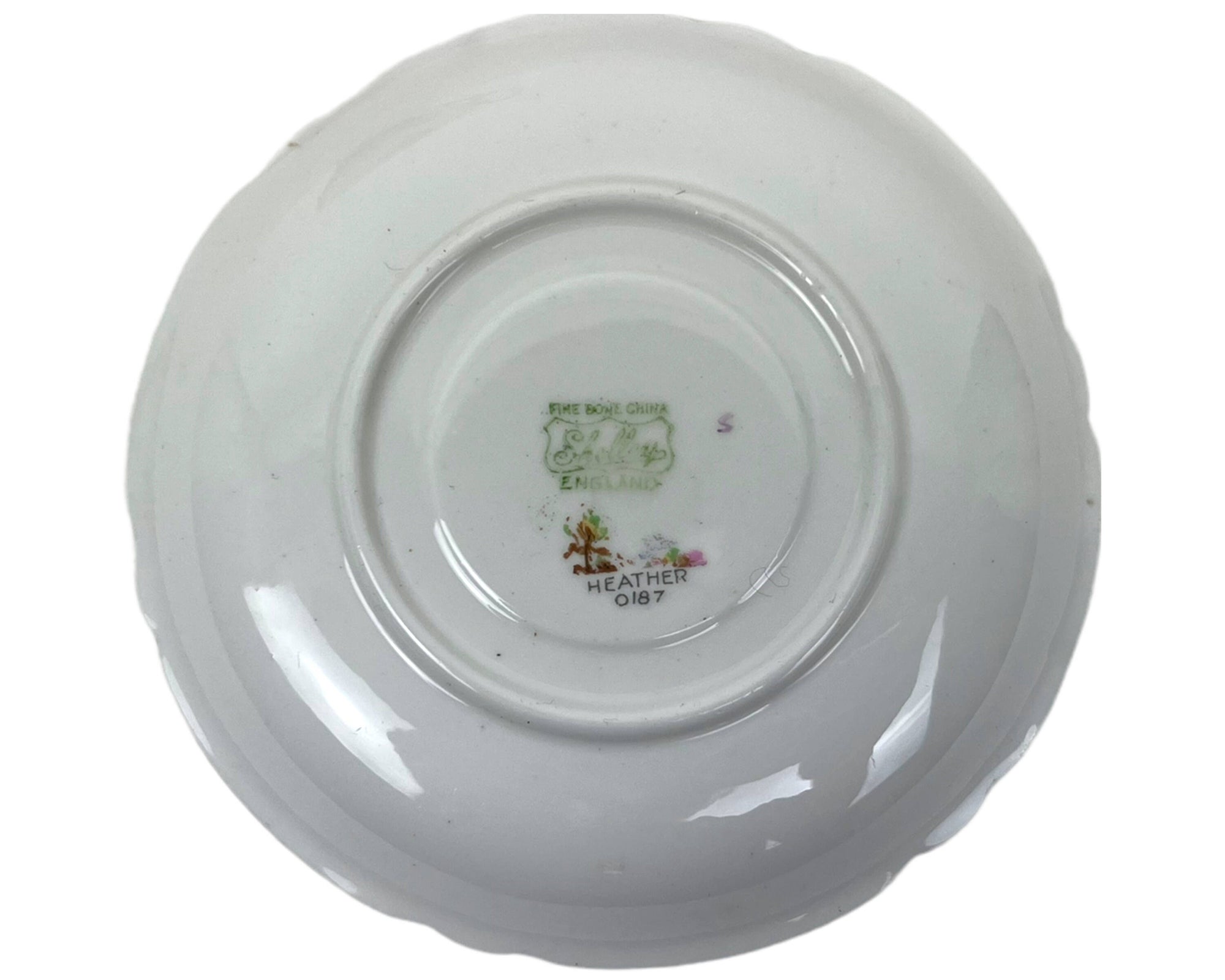 Vintage Shelley Bone China Cup & Saucer Heather Pattern 0187 - Poppy's Vintage Clothing