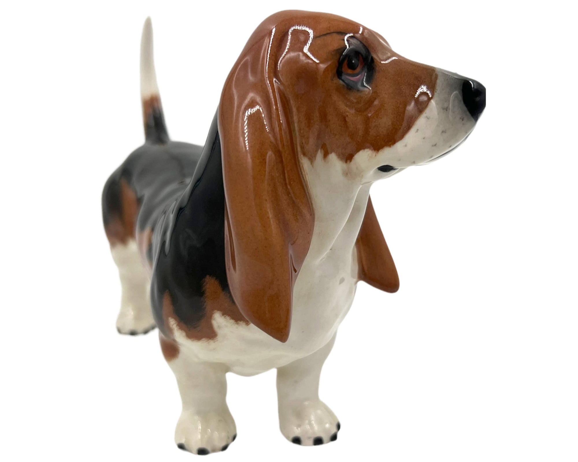 Vintage Beswick Basset Hound Dog Figurine Fochno Trinket No 2045A - Poppy's Vintage Clothing