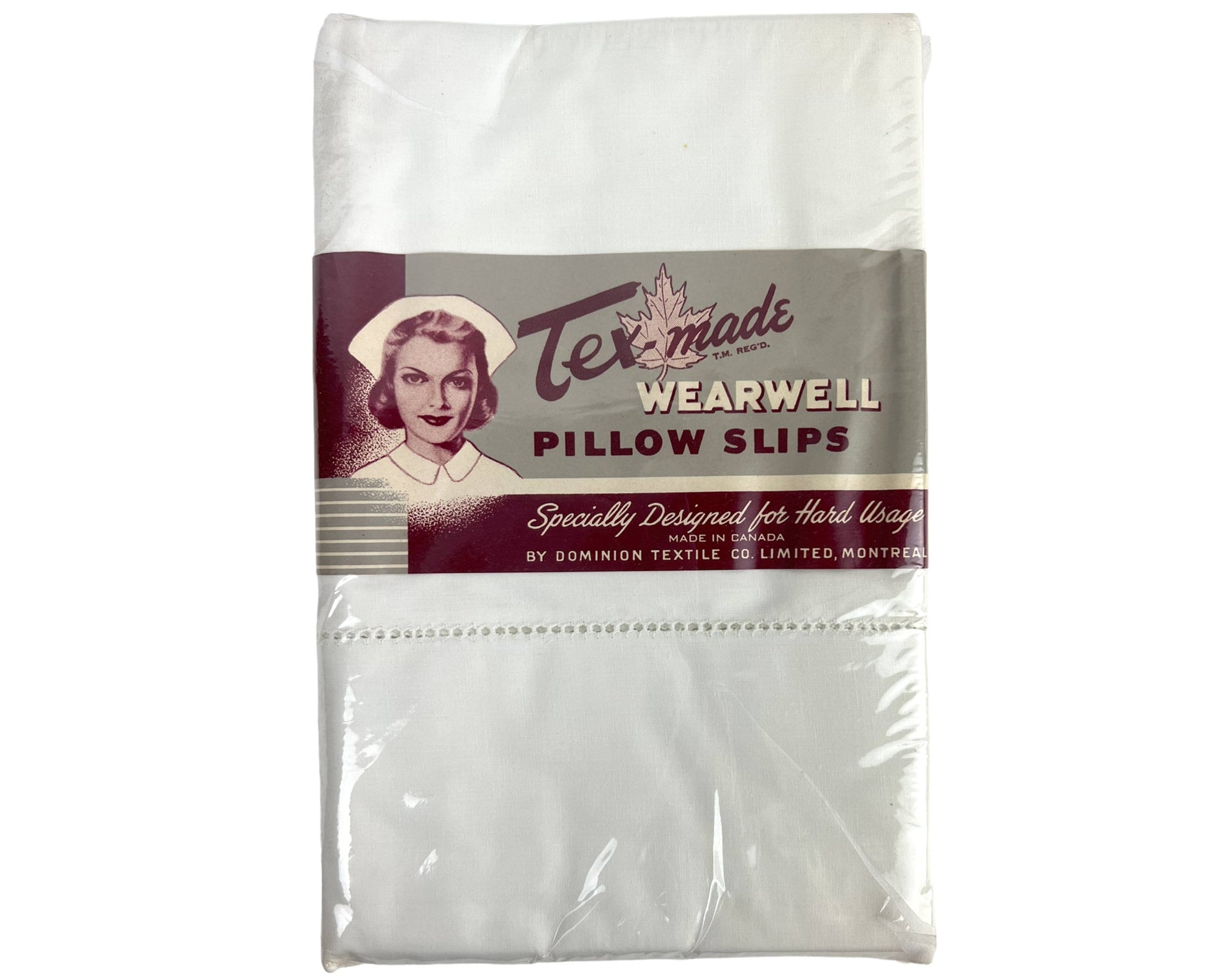 Unused Vintage 1950s Cotton Pillowcases Pillow Slips for Commercial Hospital Use 42 NIP - Poppy's Vintage Clothing
