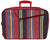 Vintage 1960s Suitcase Striped Carry On Travel Bag Luggage AD Sutton New York - Poppy's Vintage Clothing