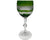 Antique Cristallerie St Louis Crystal Trianon Wine Glass Green Cut to Clear - Poppy's Vintage Clothing
