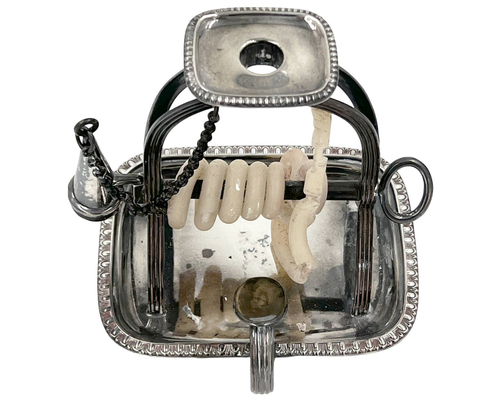 Sterling Silver Wax Jack Candle Holder Dated 1933 Harrison Brothers & Howson Sheffield - Poppy's Vintage Clothing