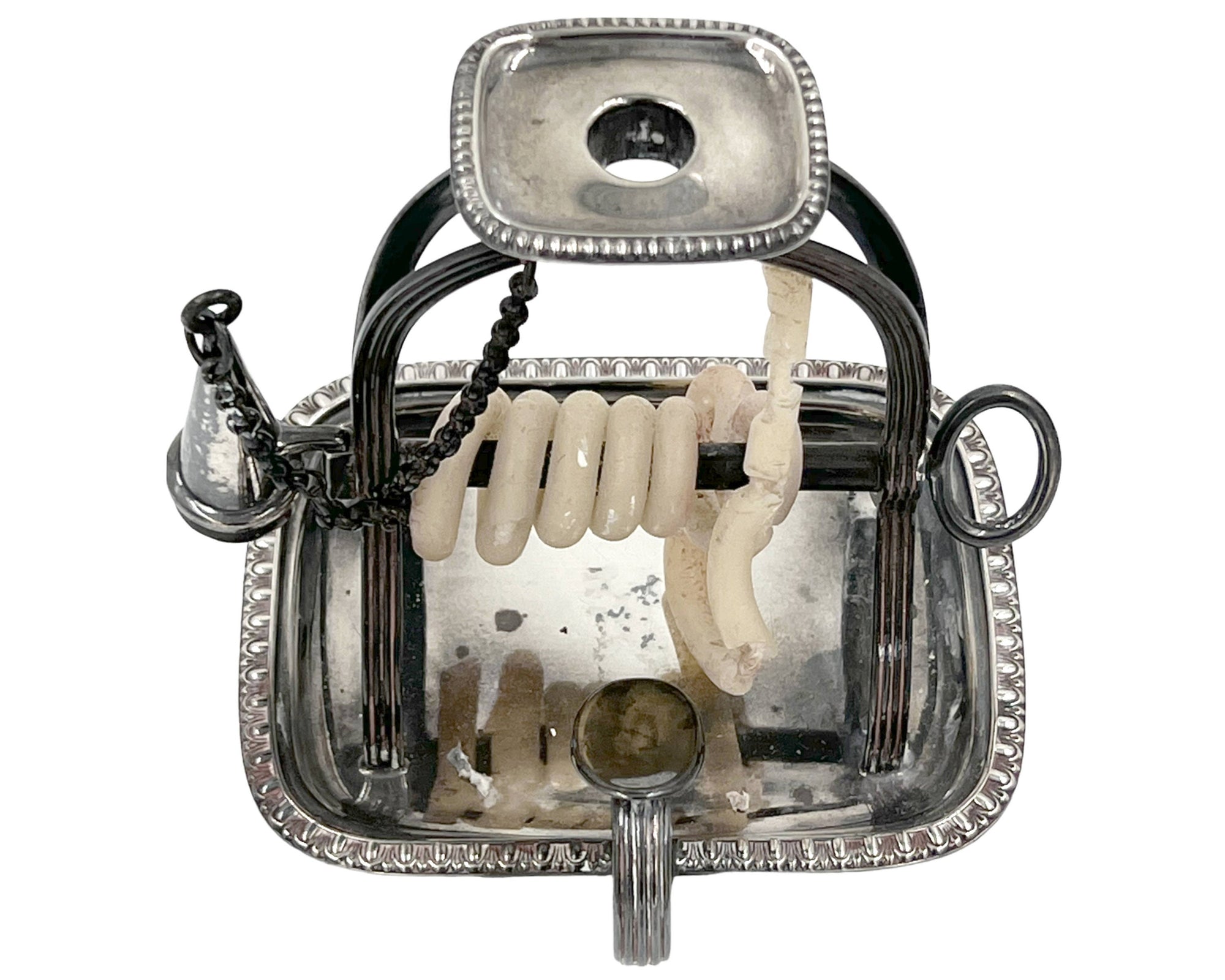 Sterling Silver Wax Jack Candle Holder Dated 1933 Harrison Brothers & Howson Sheffield - Poppy's Vintage Clothing
