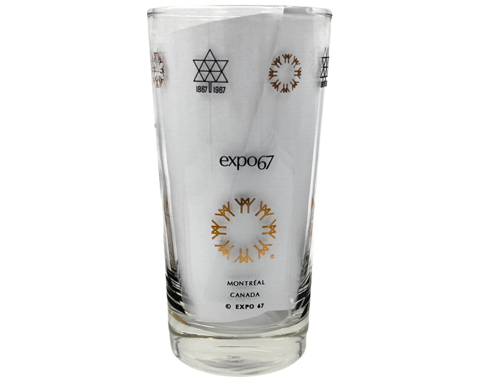 Vintage Expo 67 Glass Tumbler US Pavilion Geodesic Dome 5.5 - Poppy's Vintage Clothing