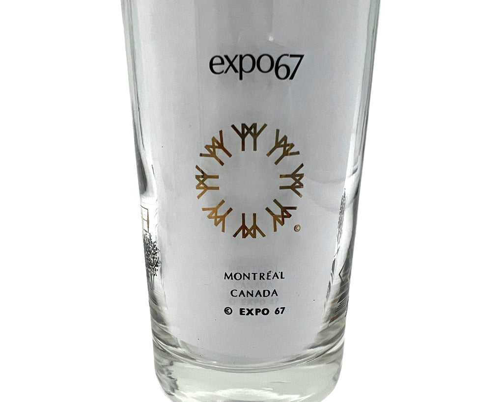 Vintage Expo 67 Glass Tumbler US Pavilion Geodesic Dome 5.5 - Poppy's Vintage Clothing