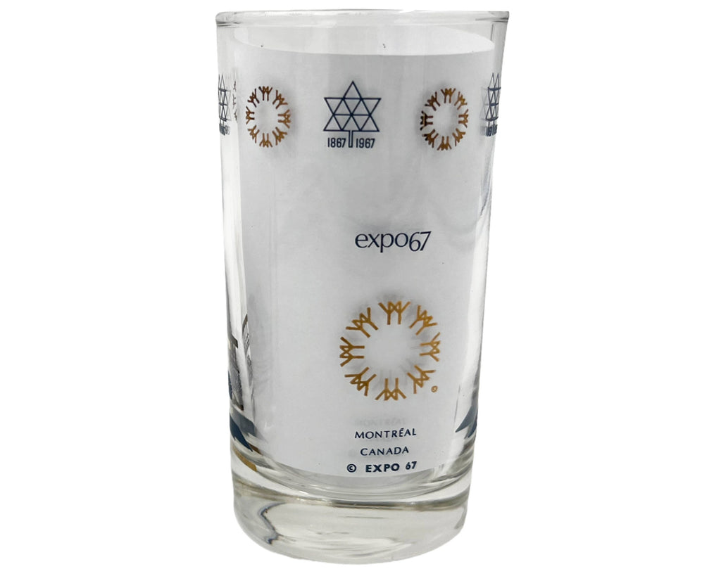 Vintage Expo 67 Glass Tumbler Israel Pavilion - Poppy's Vintage Clothing
