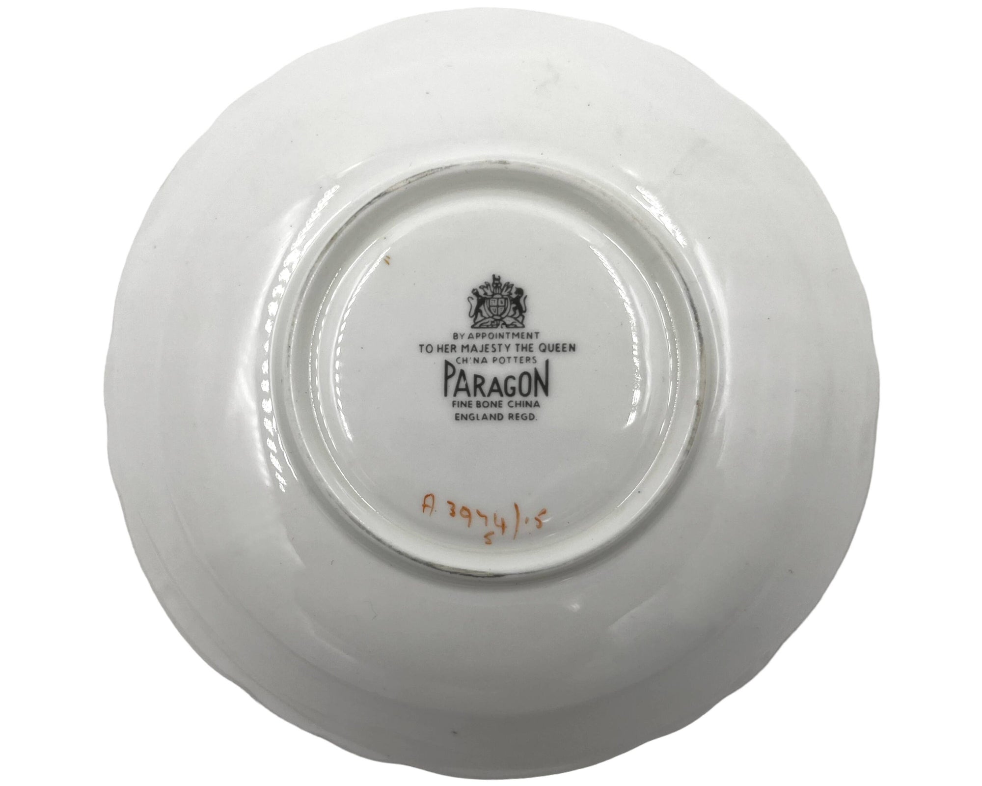 Vintage Paragon Bone China Cup and Saucer Floral Spray Blue & Gold A 3974 - Poppy's Vintage Clothing