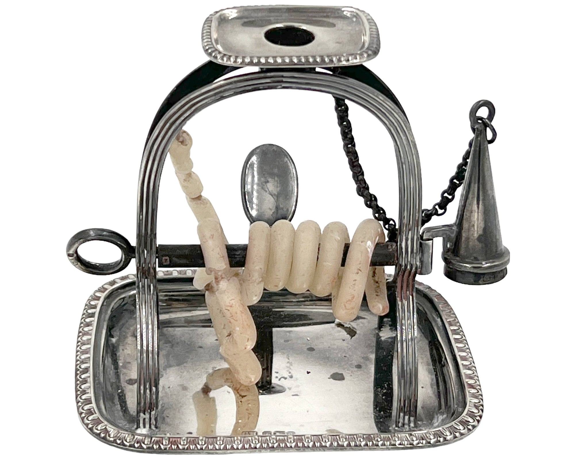 Sterling Silver Wax Jack Candle Holder Dated 1933 Harrison Brothers & Howson Sheffield - Poppy's Vintage Clothing