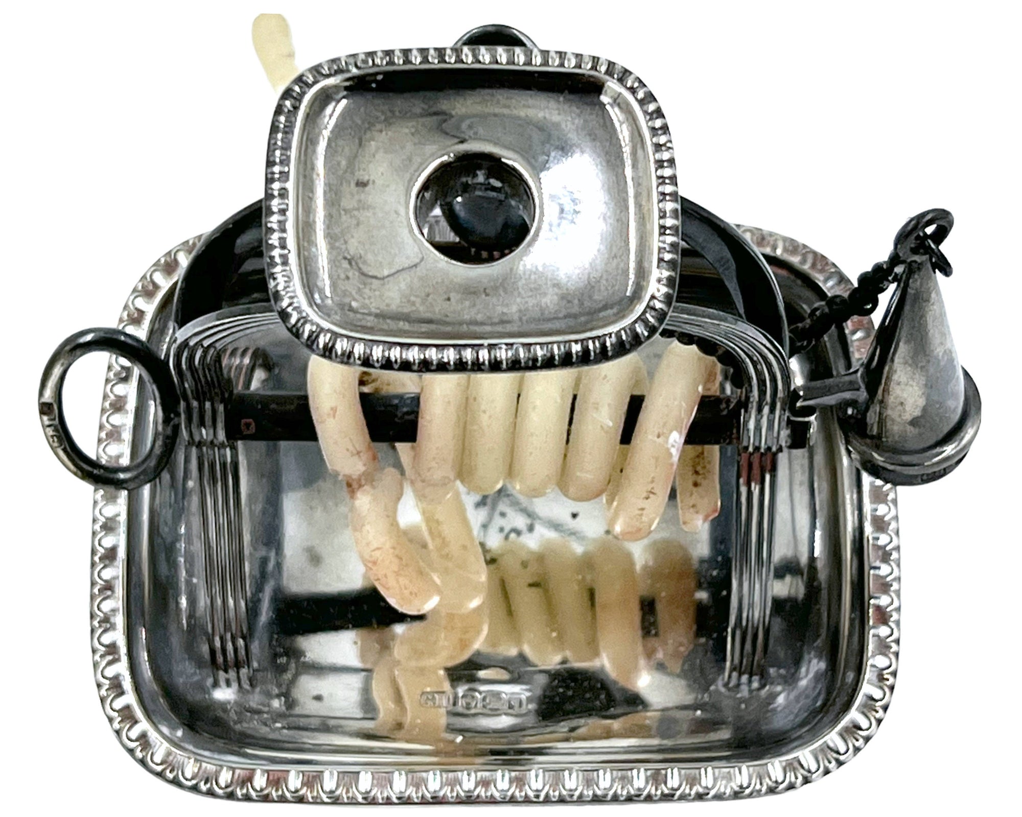 Sterling Silver Wax Jack Candle Holder Dated 1933 Harrison Brothers & Howson Sheffield - Poppy's Vintage Clothing
