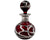 American Art Nouveau Perfume Bottle Steuben Red Glass w Sterling Silver Overlay Alvin Mfg - Poppy's Vintage Clothing