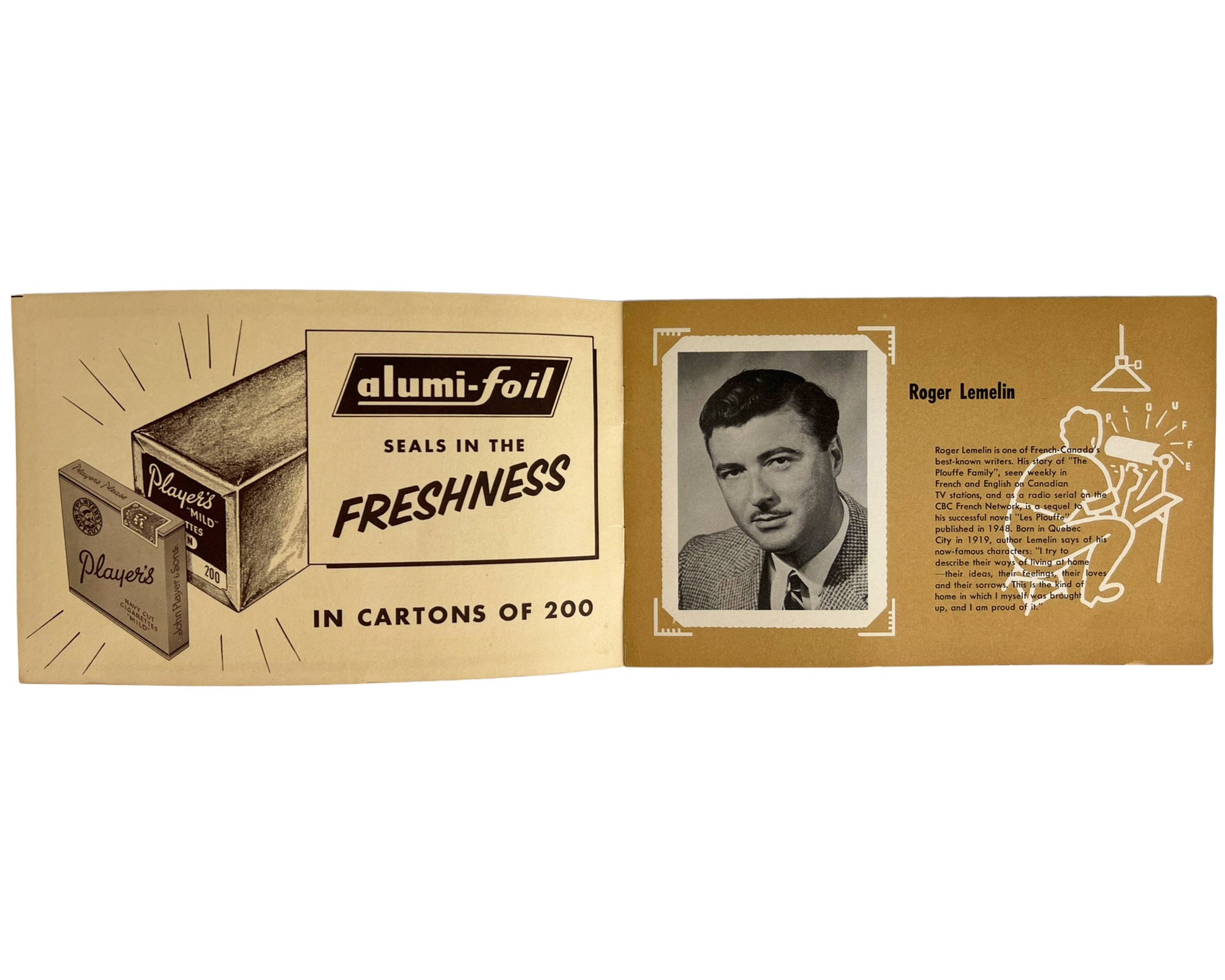 Vintage 1950s Quebec La Famille Plouffe Family Booklet - Poppy's Vintage Clothing