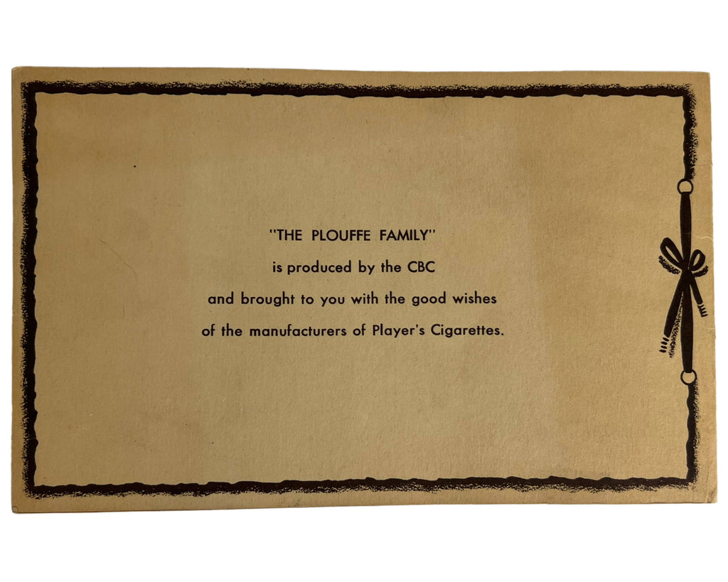 Vintage 1950s Quebec La Famille Plouffe Family Booklet - Poppy's Vintage Clothing