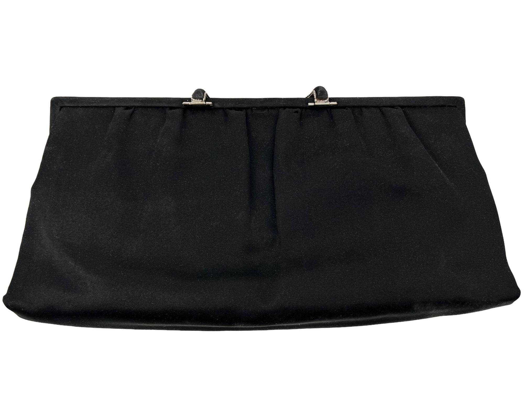 Vintage 1950s Spulcioni Firenze Evening Clutch Purse Beaded Peau de Soie - VFG - Poppy's Vintage Clothing