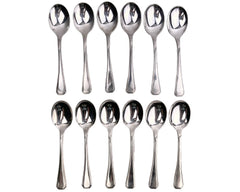 Art Deco Christofle France America Pattern Silver Plated Coffee Spoons / 5 OClock Teaspoons Set of 12 - Poppy's Vintage Clothing