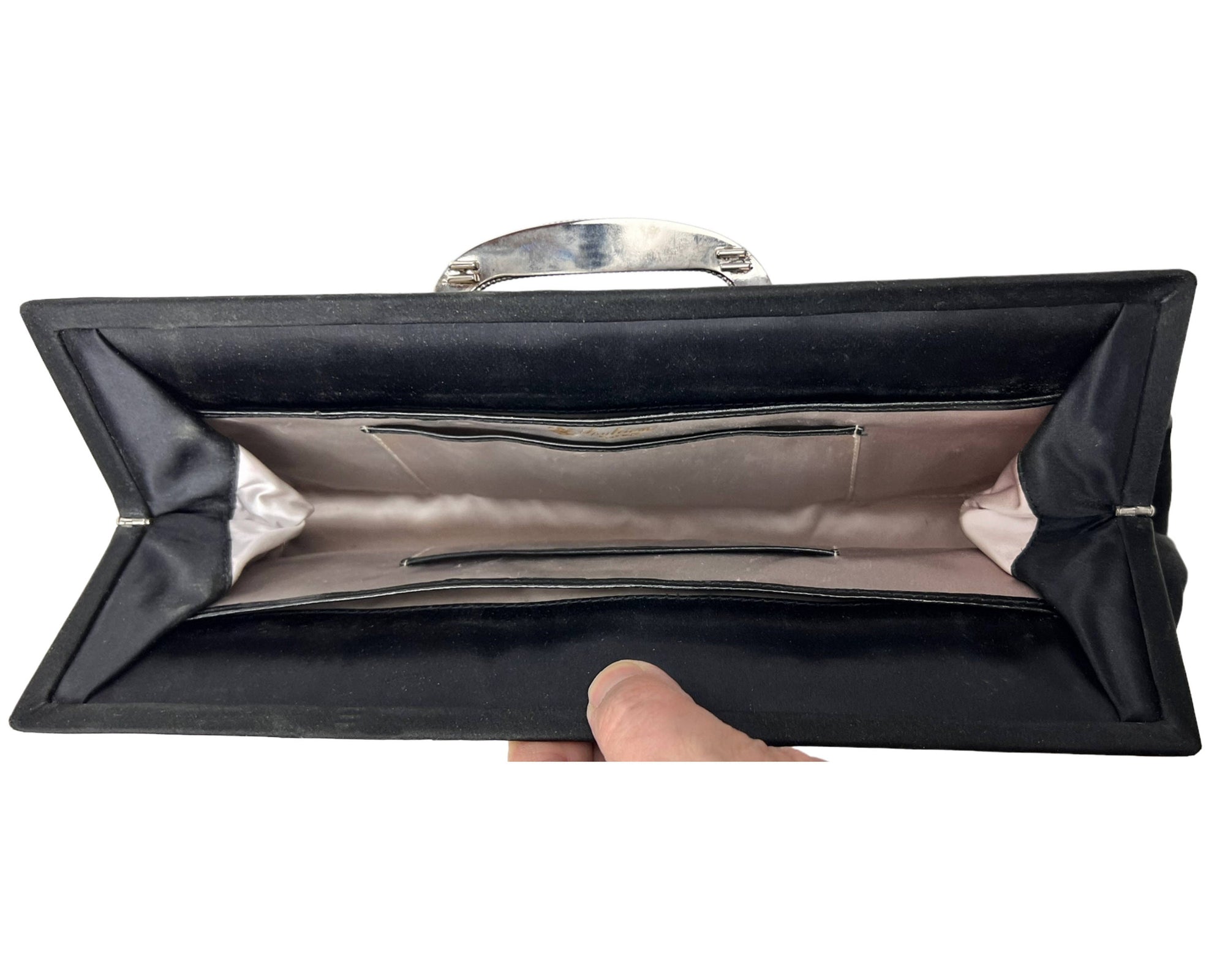 Vintage 1950s Spulcioni Firenze Evening Clutch Purse Beaded Peau de Soie - VFG - Poppy's Vintage Clothing