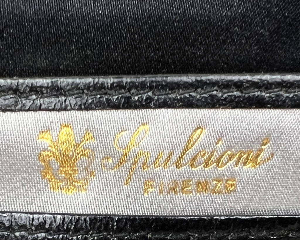 Vintage 1950s Spulcioni Firenze Evening Clutch Purse Beaded Peau de Soie - VFG - Poppy's Vintage Clothing