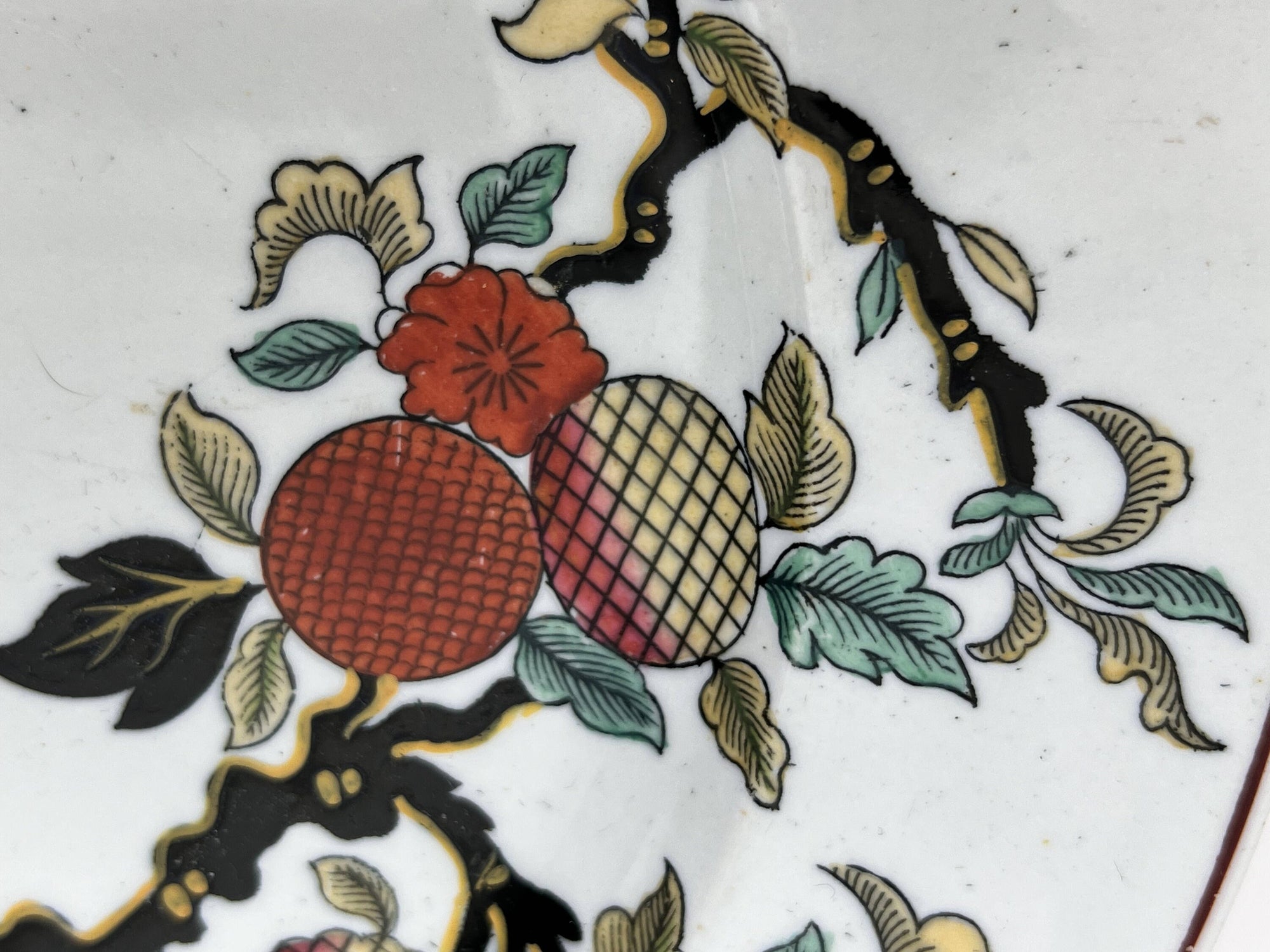 Antique Ashworth Bros Ironstone Plate Hizen Pattern 19th c Aesthetic Era Polychrome - Poppy's Vintage Clothing