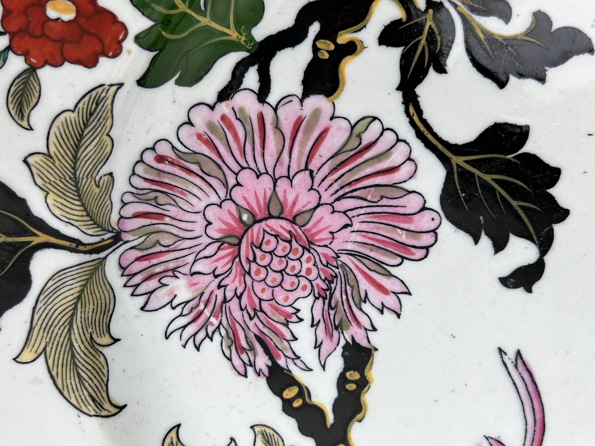 Antique Ashworth Bros Ironstone Plate Hizen Pattern 19th c Aesthetic Era Polychrome - Poppy's Vintage Clothing