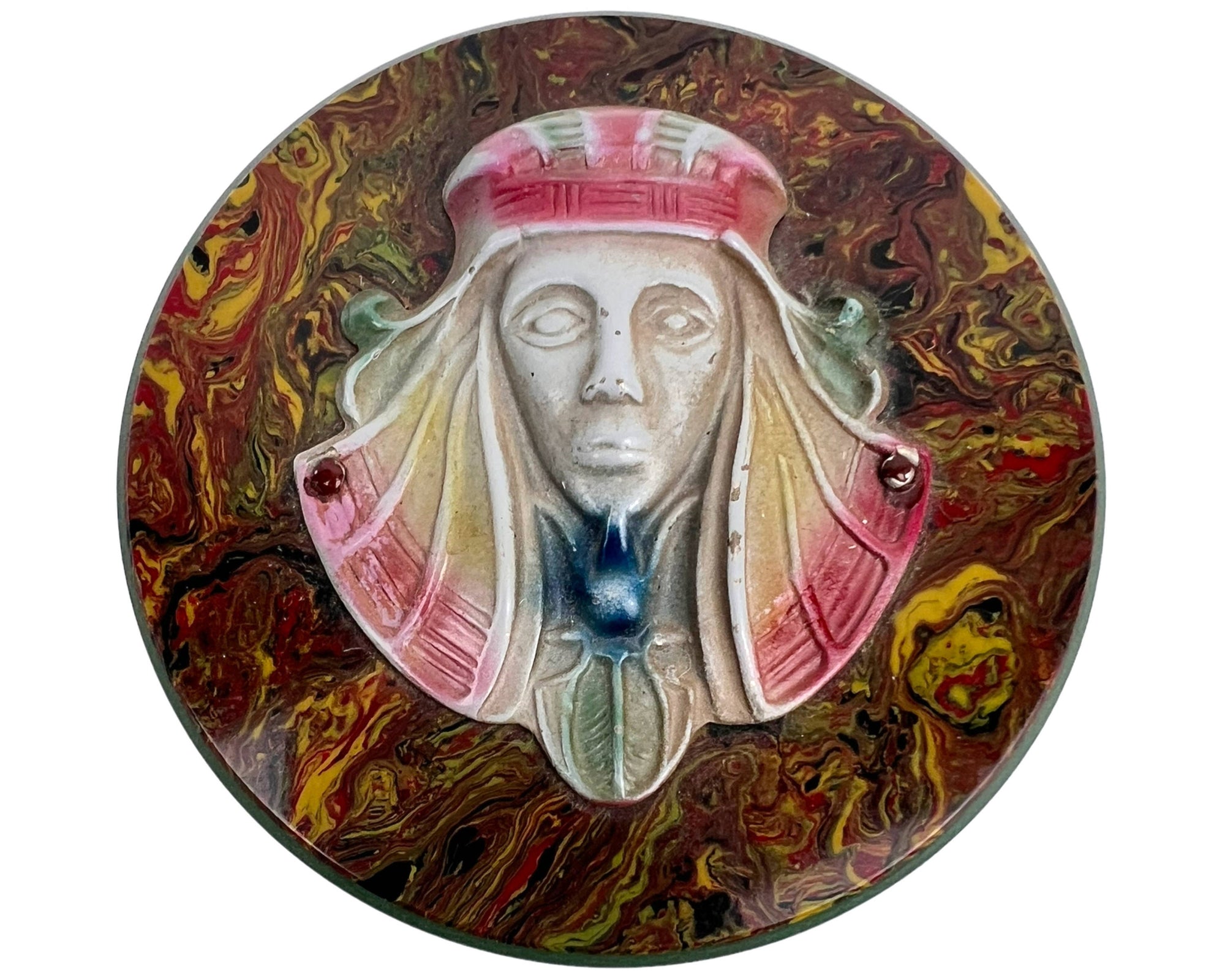 Large Antique Celluloid Button The Sheik 3 1/8 Price Per Button - Poppy's Vintage Clothing
