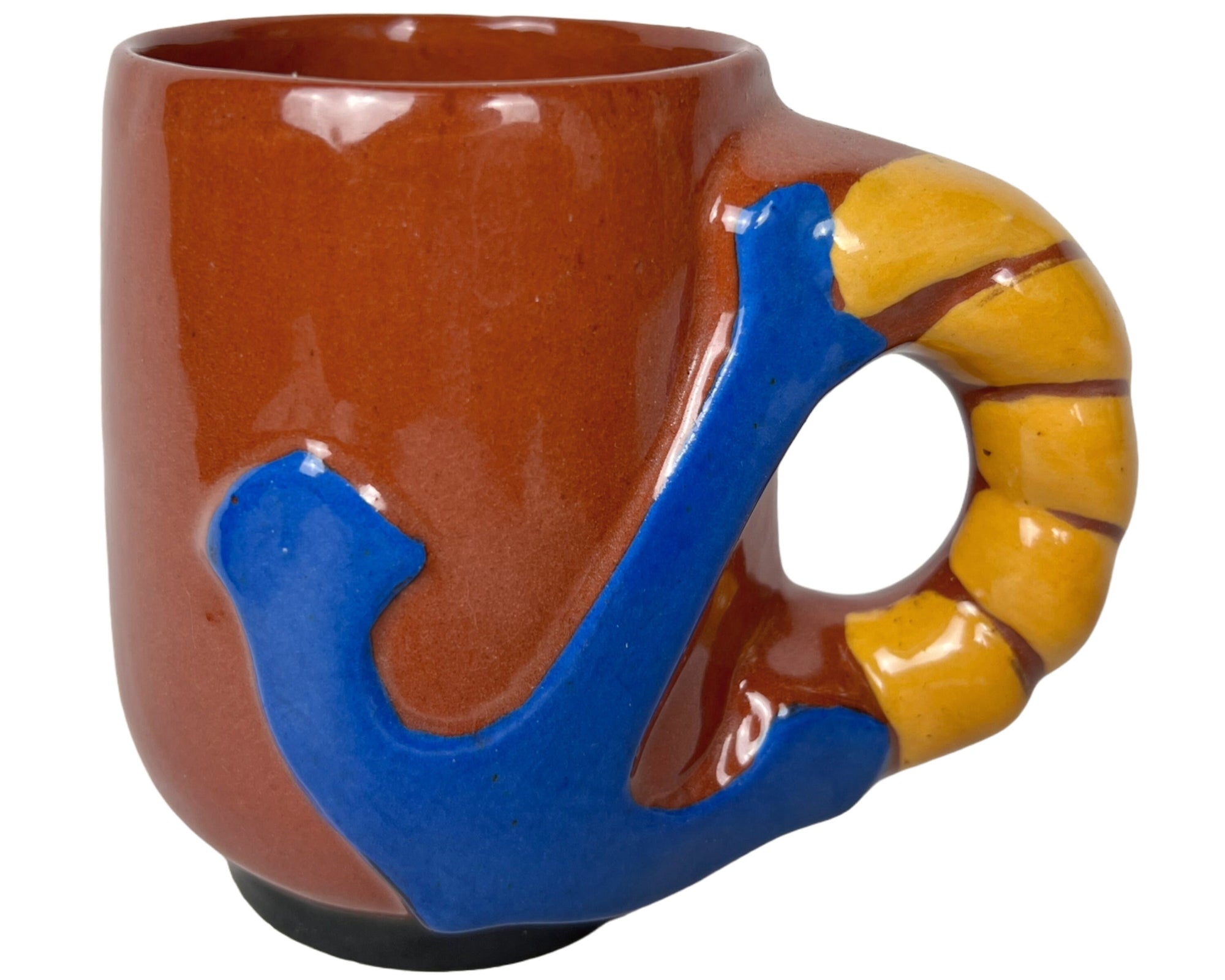 Vintage 1940s Quebec Pottery Nautical Mugs Marcel Choquette for Faiencerie dArt Marine Series - Poppy's Vintage Clothing