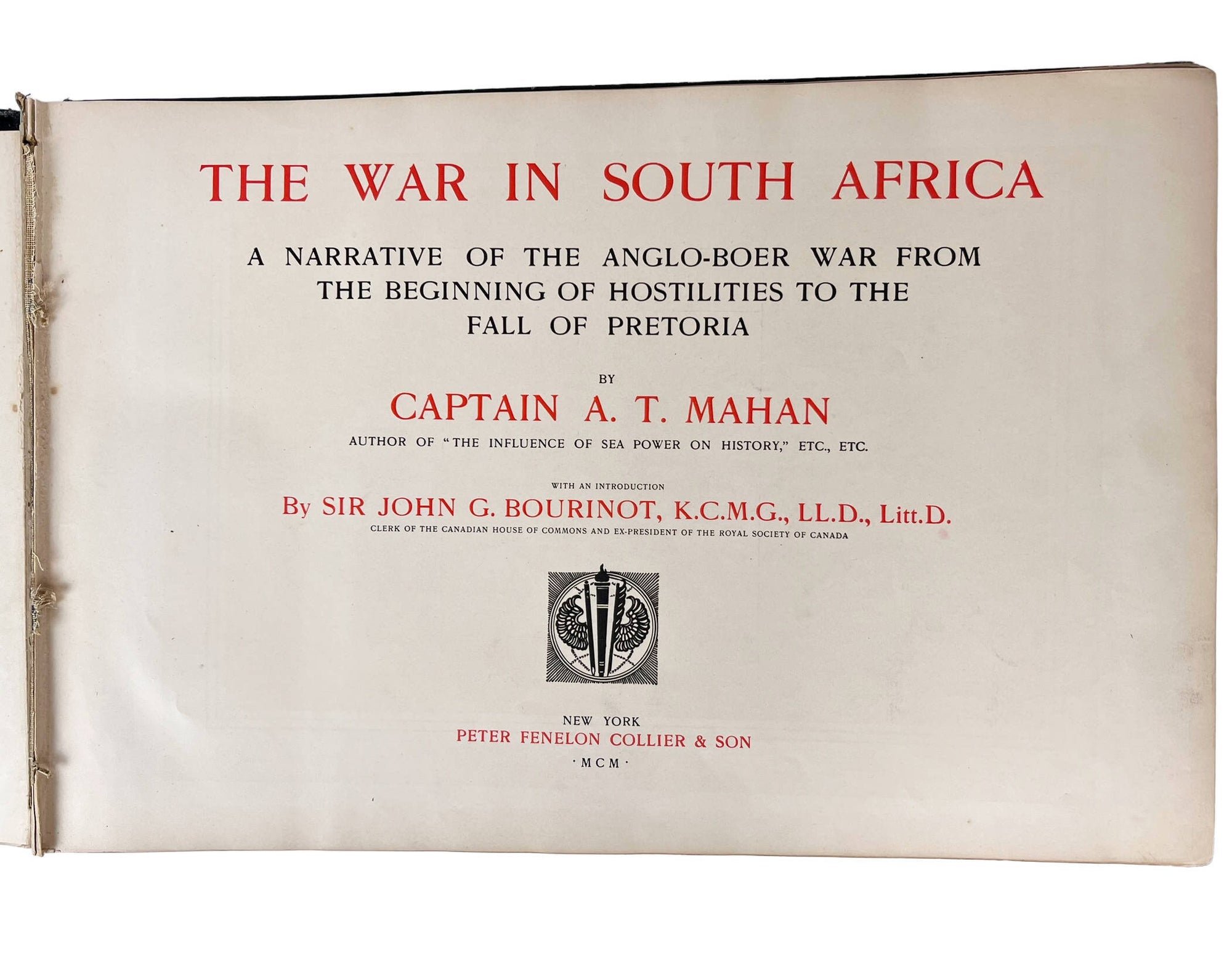 The South African War Book Captain AT Mahan 1st Edition 1900 Peter Fenelon Collier - Poppy's Vintage Clothing