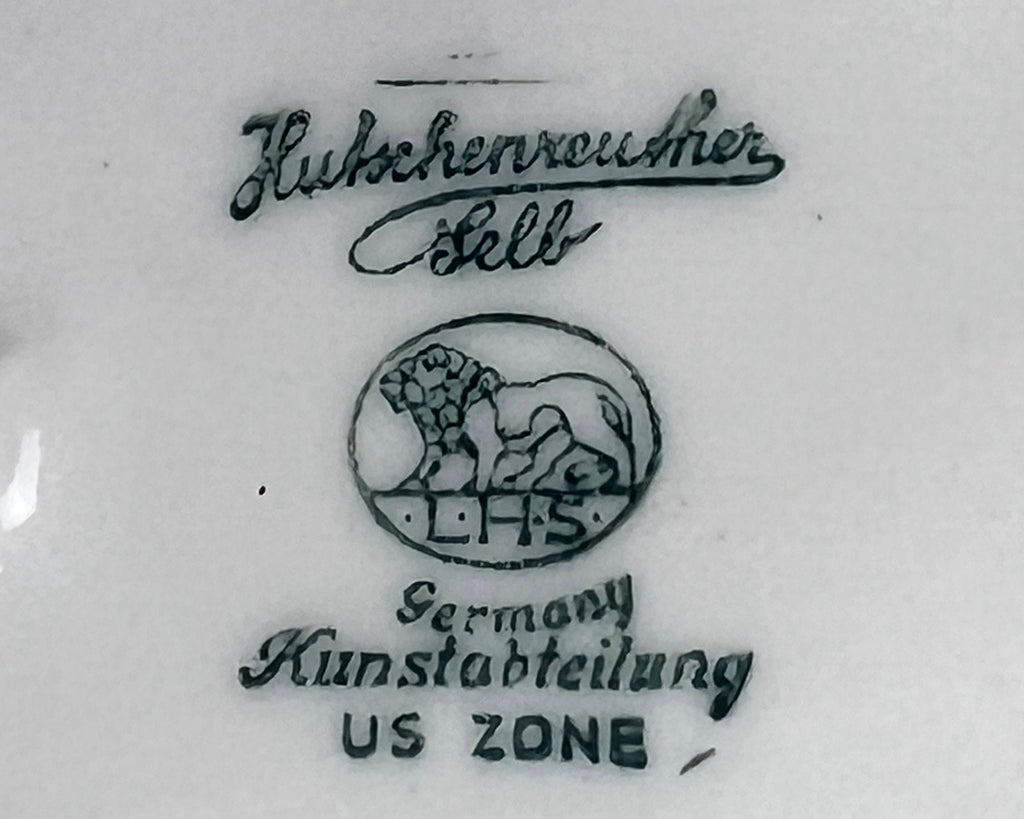 Large Vintage 1940s Hutschenreuther Porcelain Figurine Girl w Greyhounds K Tutter - Poppy's Vintage Clothing